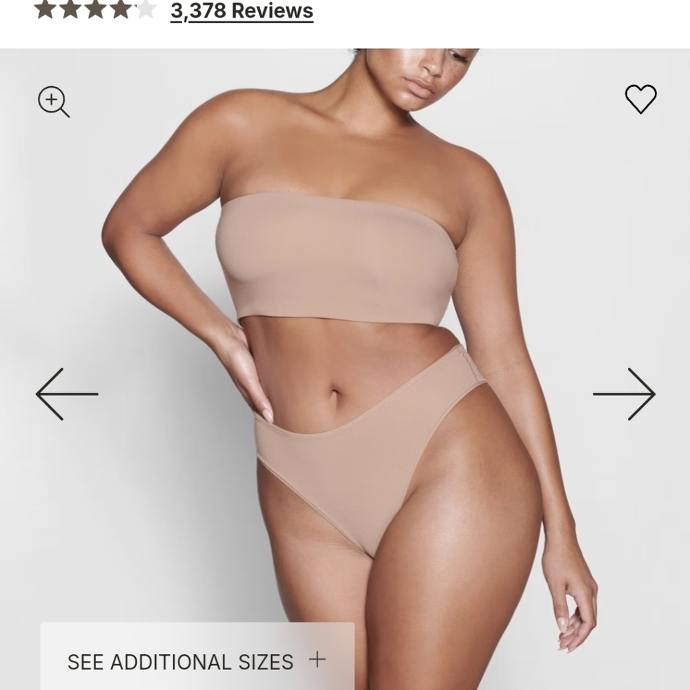 SKIMS Fits Everybody Bandeau Bra Sienna Small